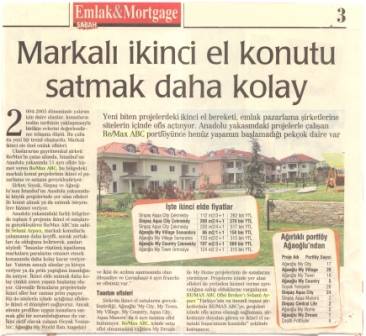 Selami Arpacı RE/MAX ABC - MARKALI İKİNCİ EL KONUTU SATMAK DAHA KOLAY - SABAH MORTGAGE 10.08.2006 haberi