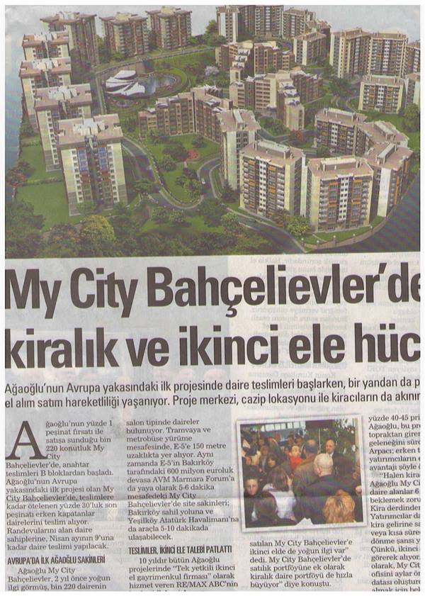 Selami Arpacı RE/MAX ABC - MY CİTY BAHÇELİEVLER'DE  İKİNCİ ELE HÜCUM - SABAH GAZETESİ EMLAK EKİ 10.03.2011 haberi